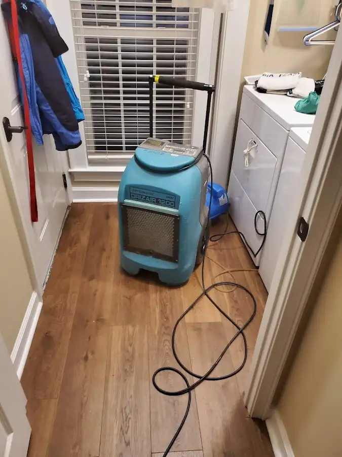 Commercial dehumidifier deployed for Flood Damage Cleanup in Pantops