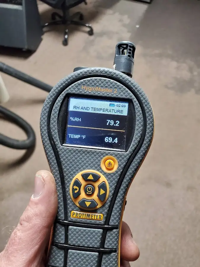 Moisture meter humidity assessment for Fire & Smoke Damage Restoration in Pantops